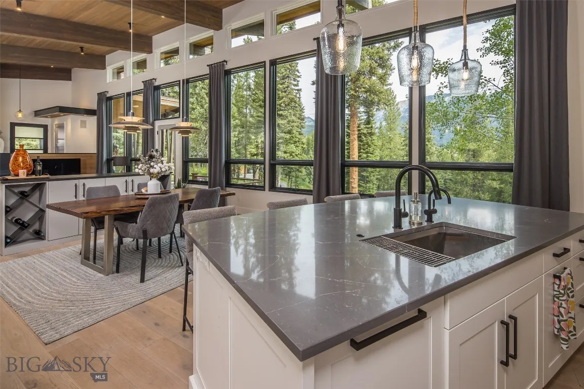 Beautiful large windows throughout house with magnificent views of The Spanish Peaks