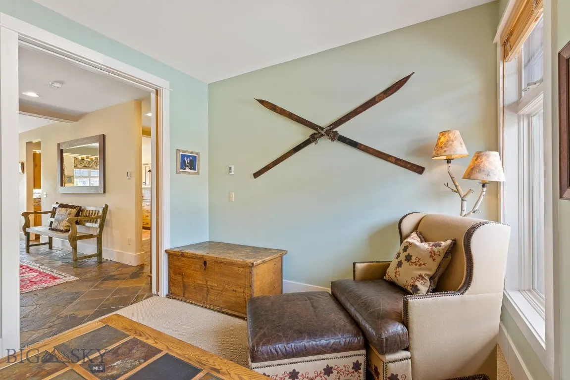 Den with pocket doors for privacy