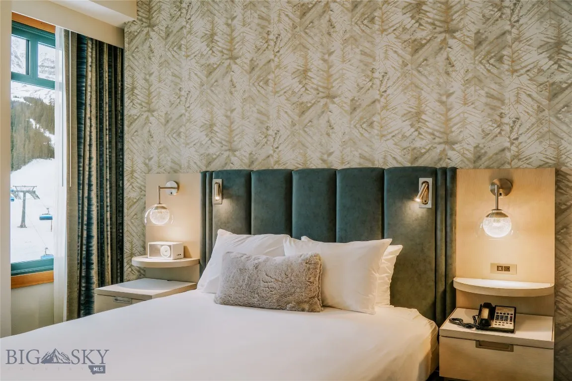 Bright bedroom with stunning views and ample space.
