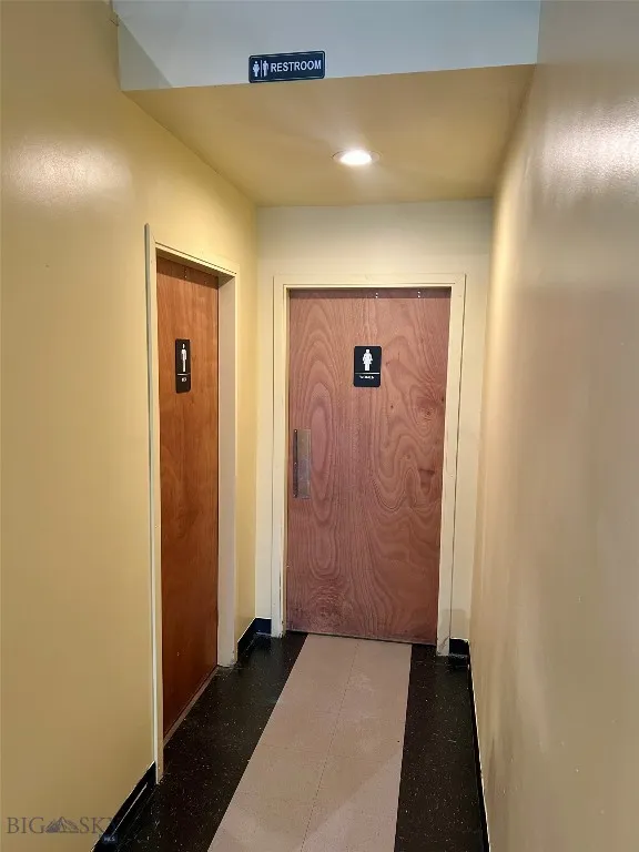 Hall to rest rooms