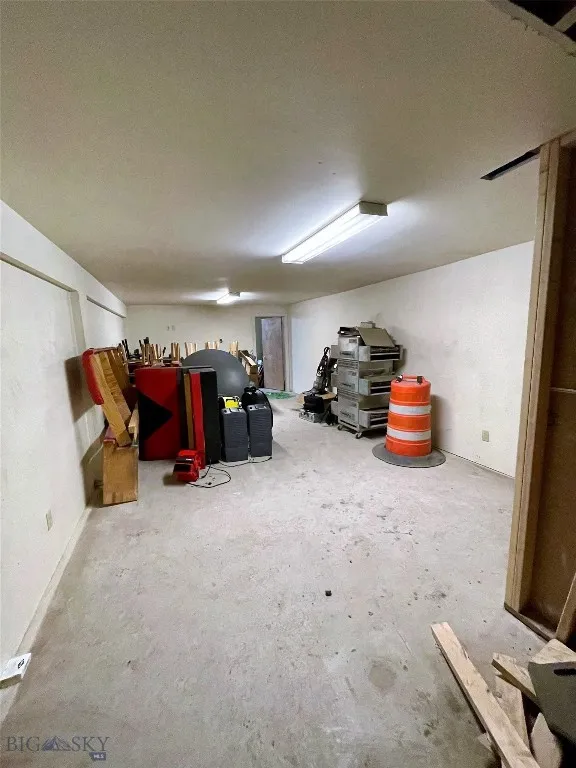 Downstairs storage area