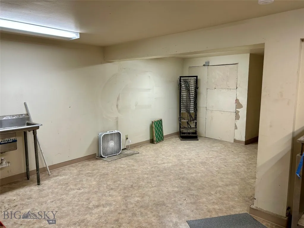 Basement storage or prep area