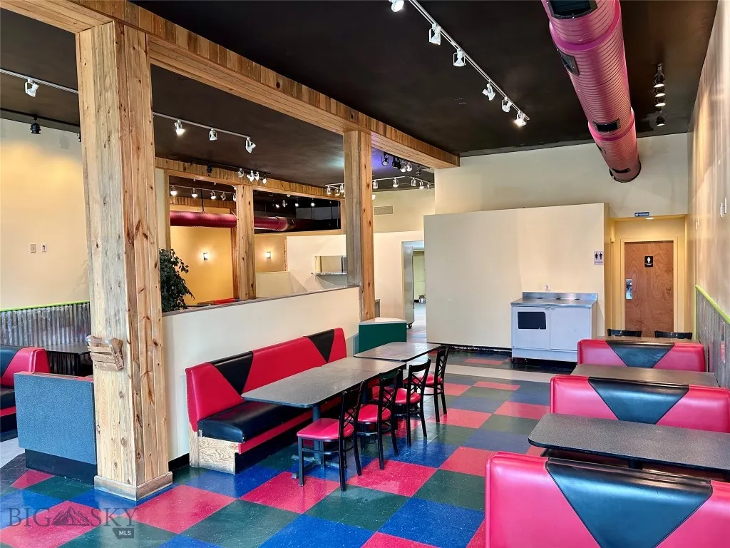 Restaurant seating area from front right