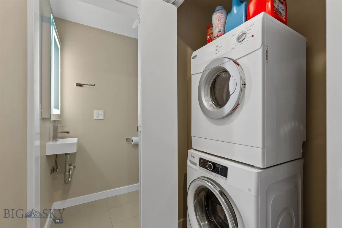 Powder room & laundry area