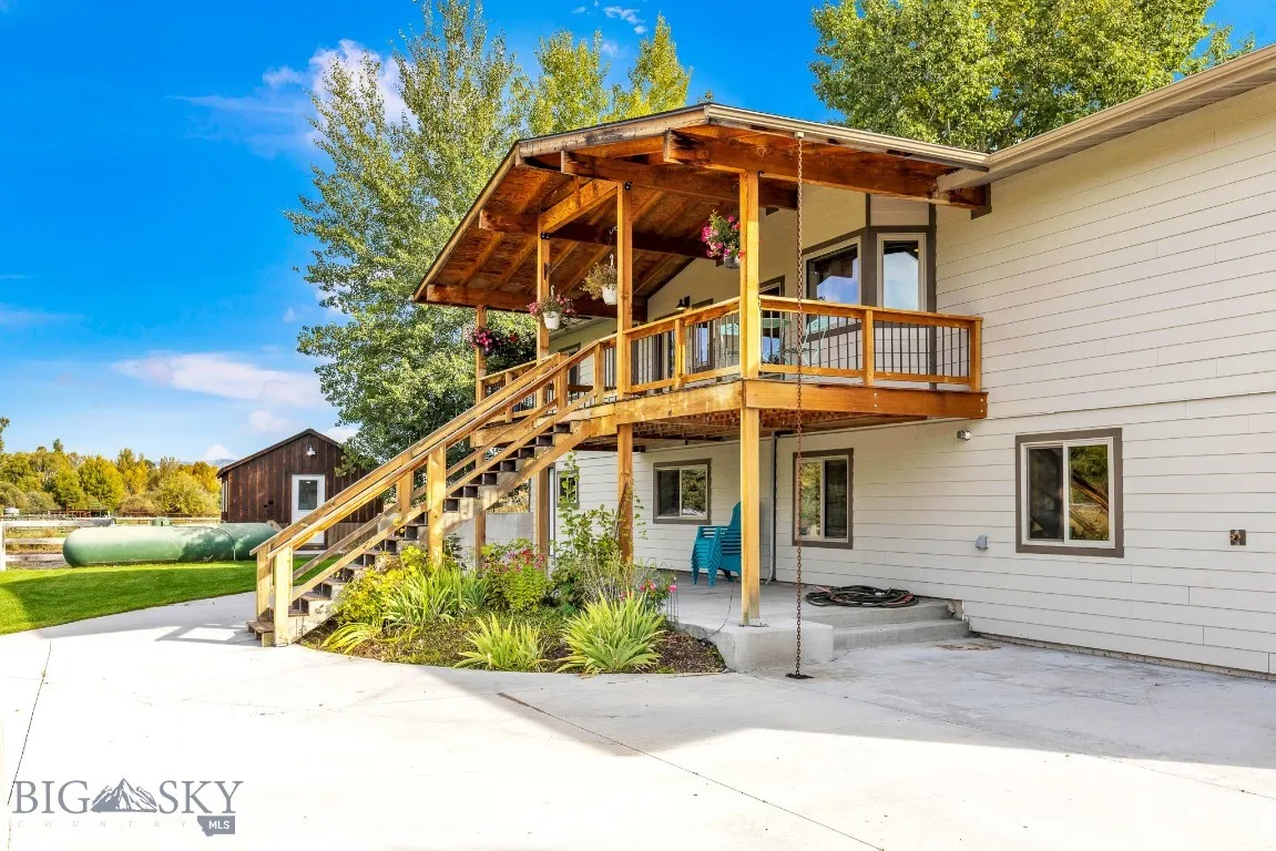 Large concrete patio