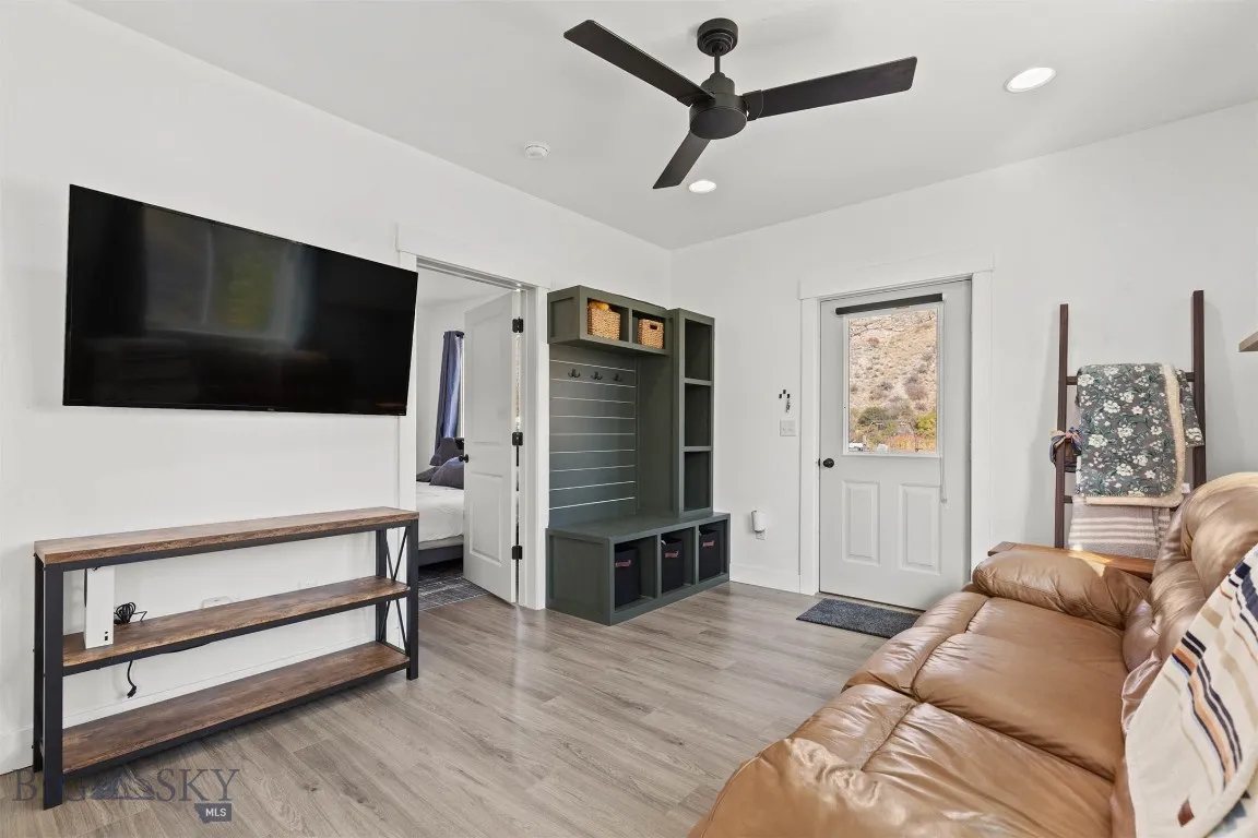 Living to front door view