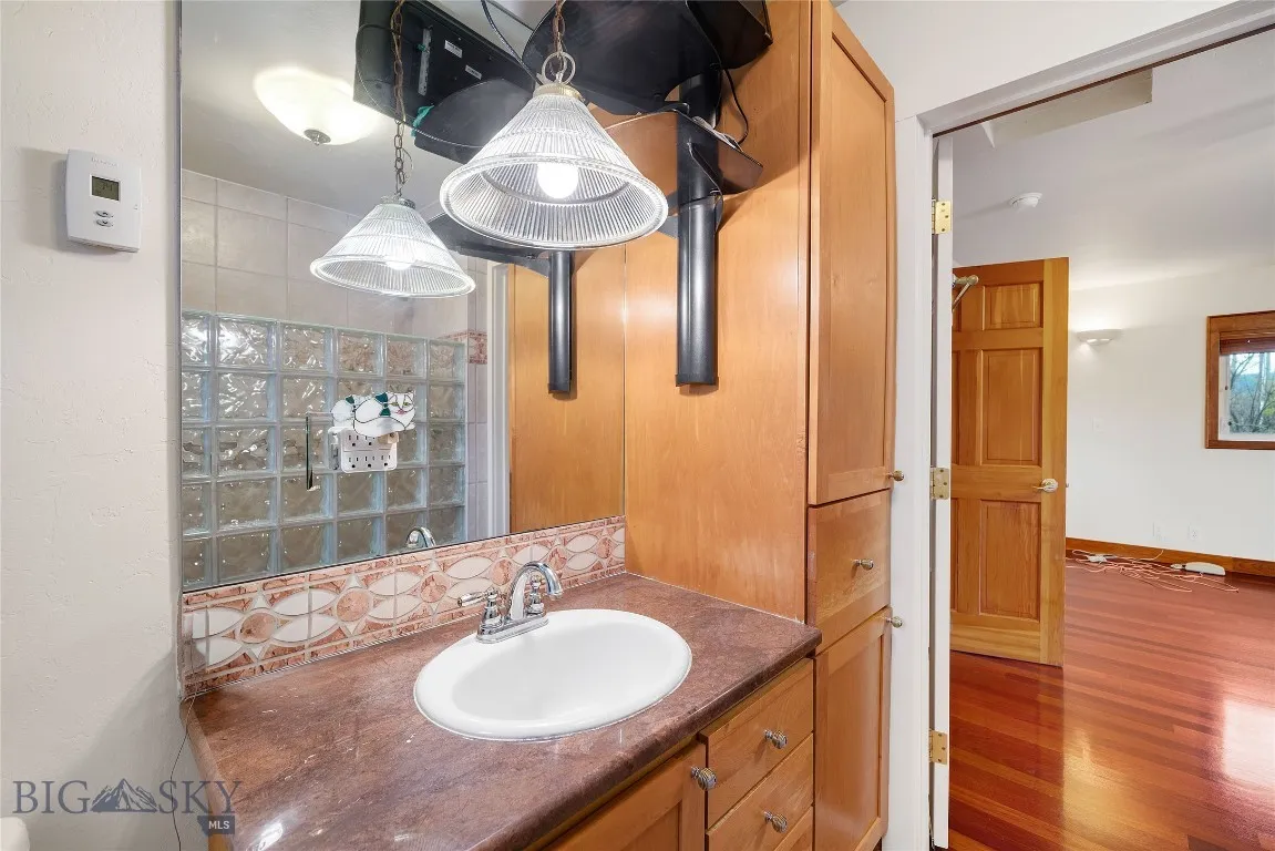 master bathroom; heated floor with its own thermostat