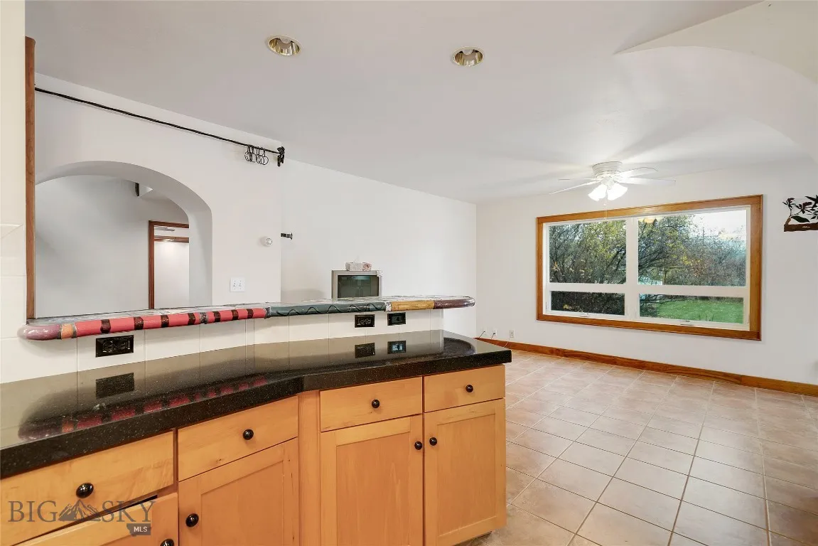 quartz countertops; north-facing window