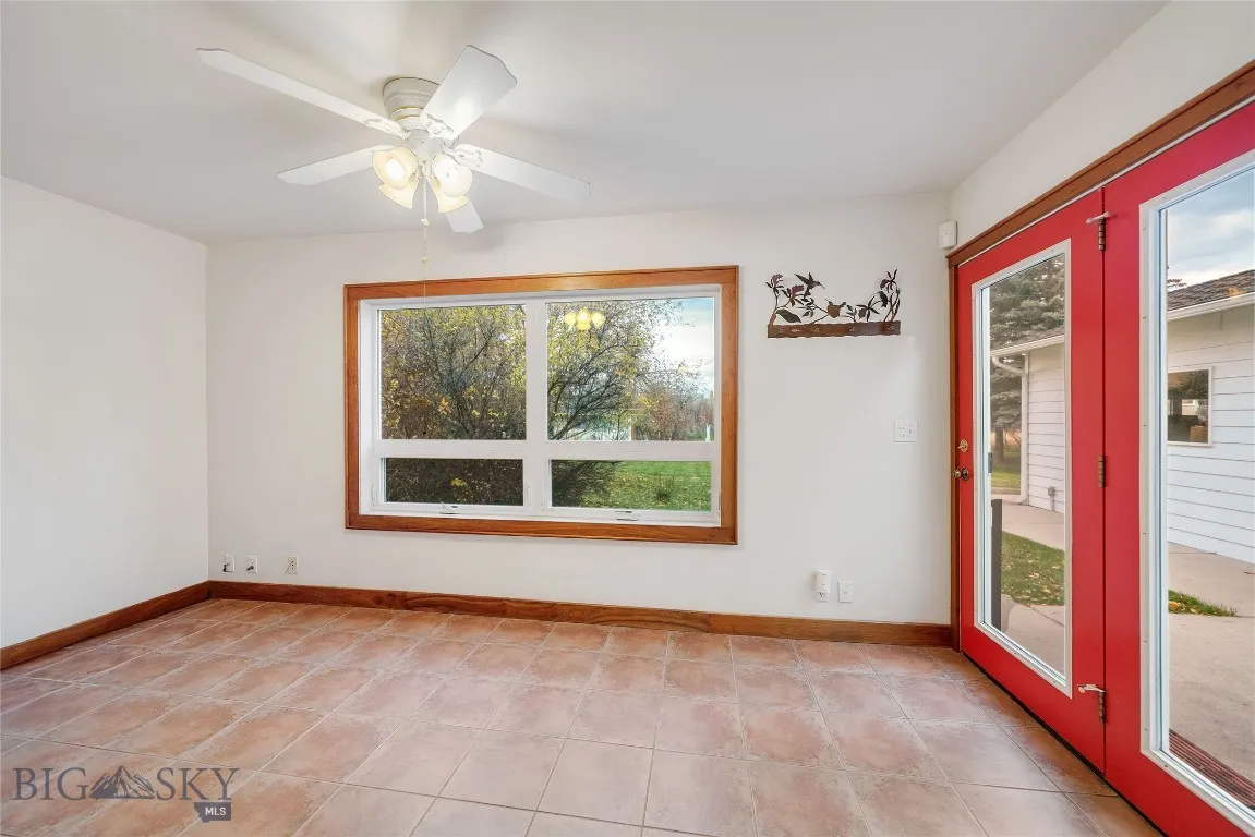 French doors to patio