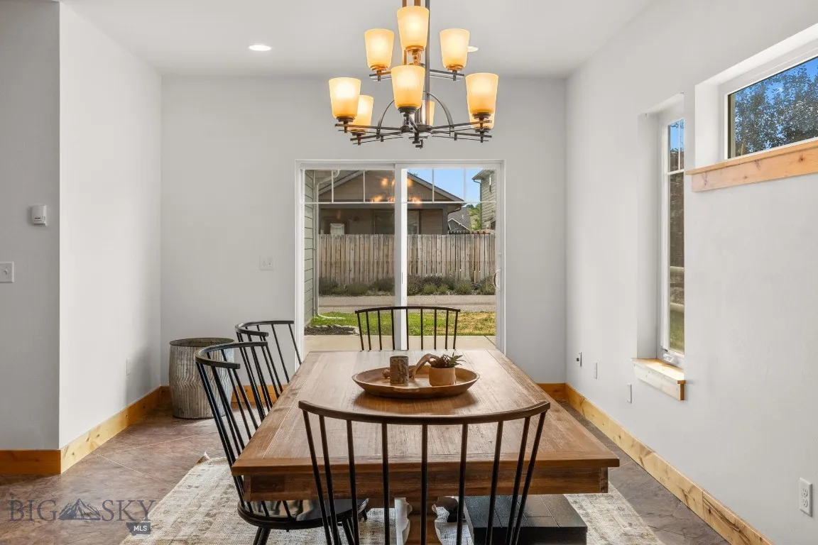 Dining to back patio