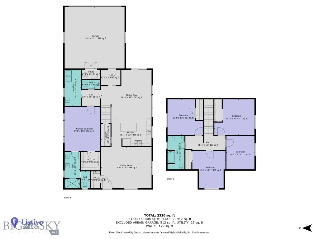 Main and upper level floor plan