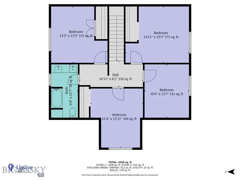 Upper level floor plans
