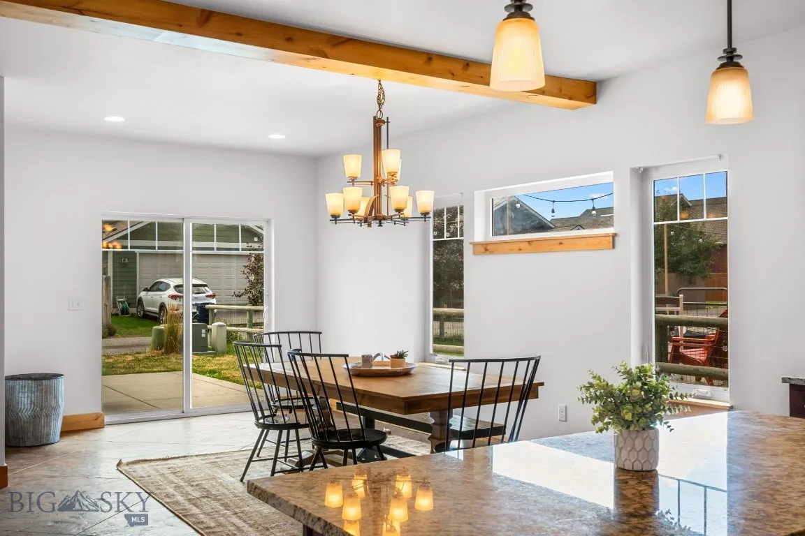 Dining to back patio