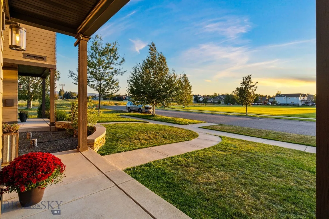 Front entry at dusk