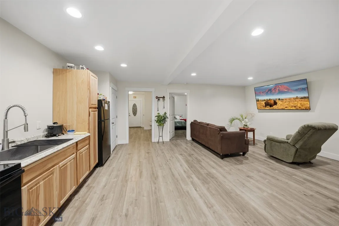 Downstairs living area.