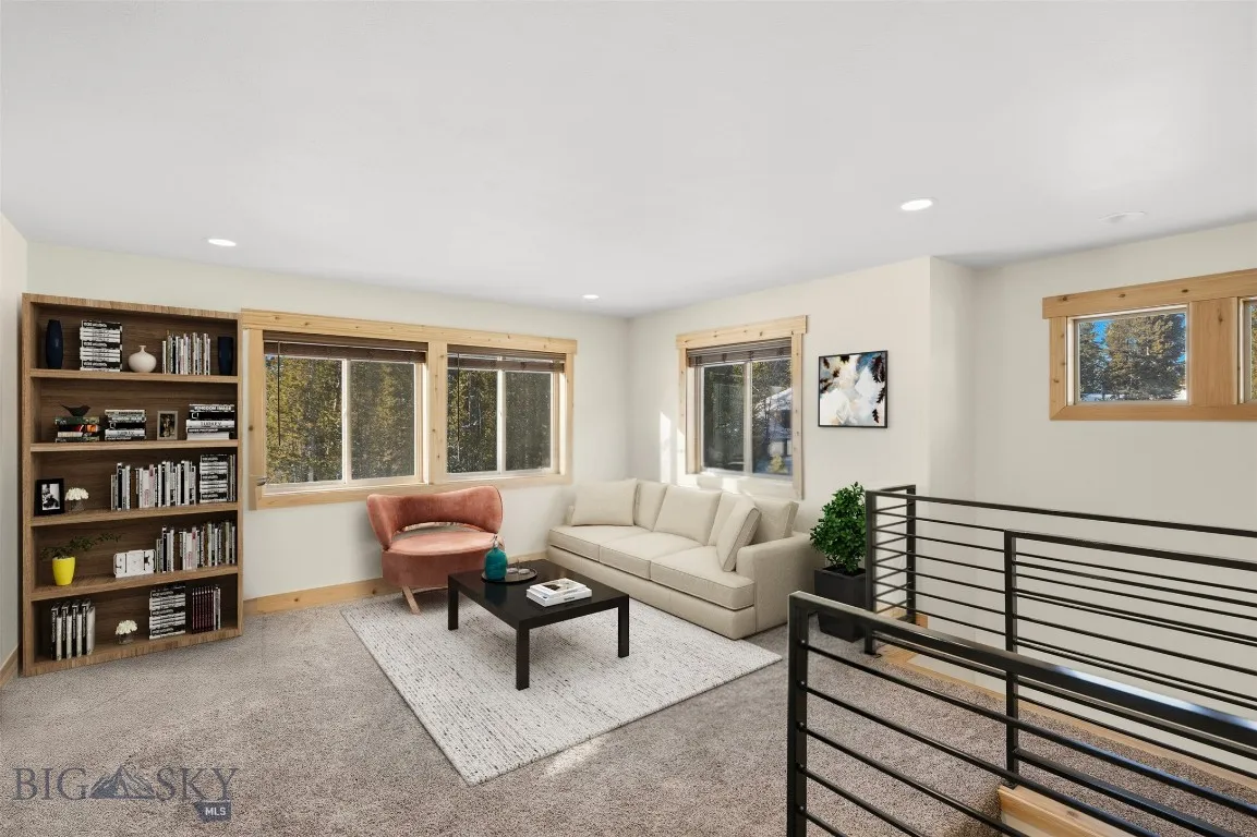 Upstairs landing - sitting room. This image has been virtually staged. Furniture and decor shown for illustrative purposes only and do not convey.