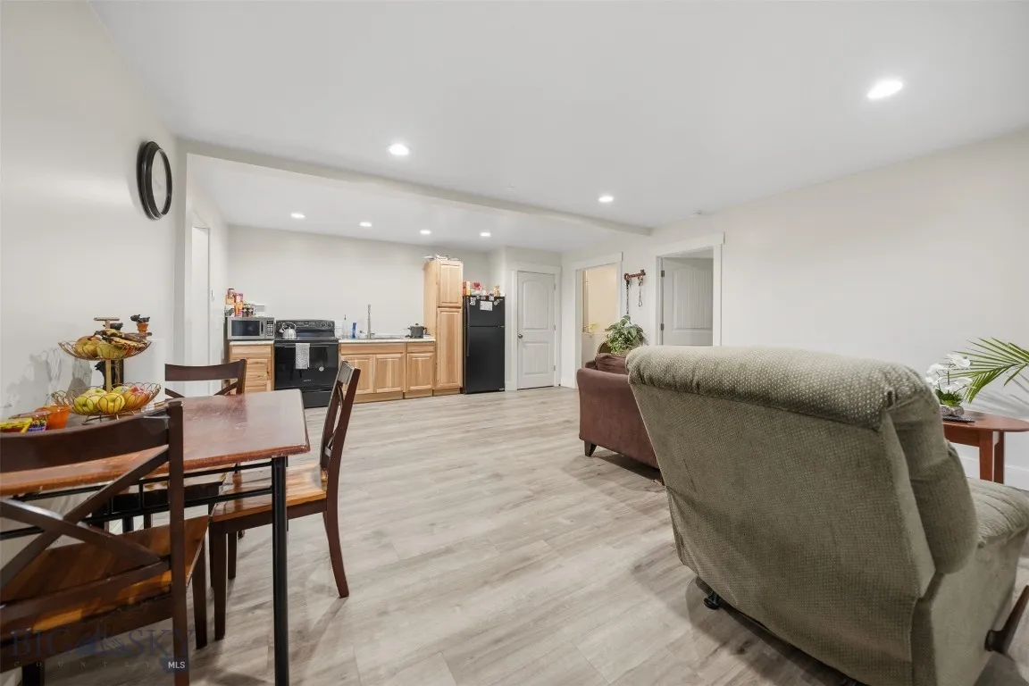 Downstairs living area.