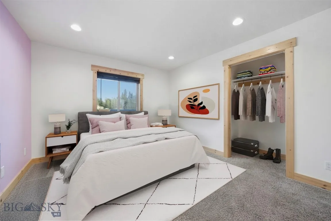 Upstairs bedroom 3. This image has been virtually staged. Furniture and decor shown for illustrative purposes only and do not convey.