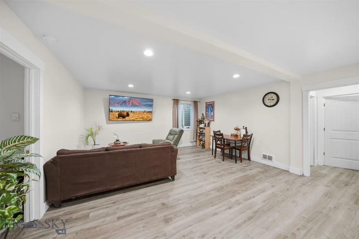 Downstairs living area.
