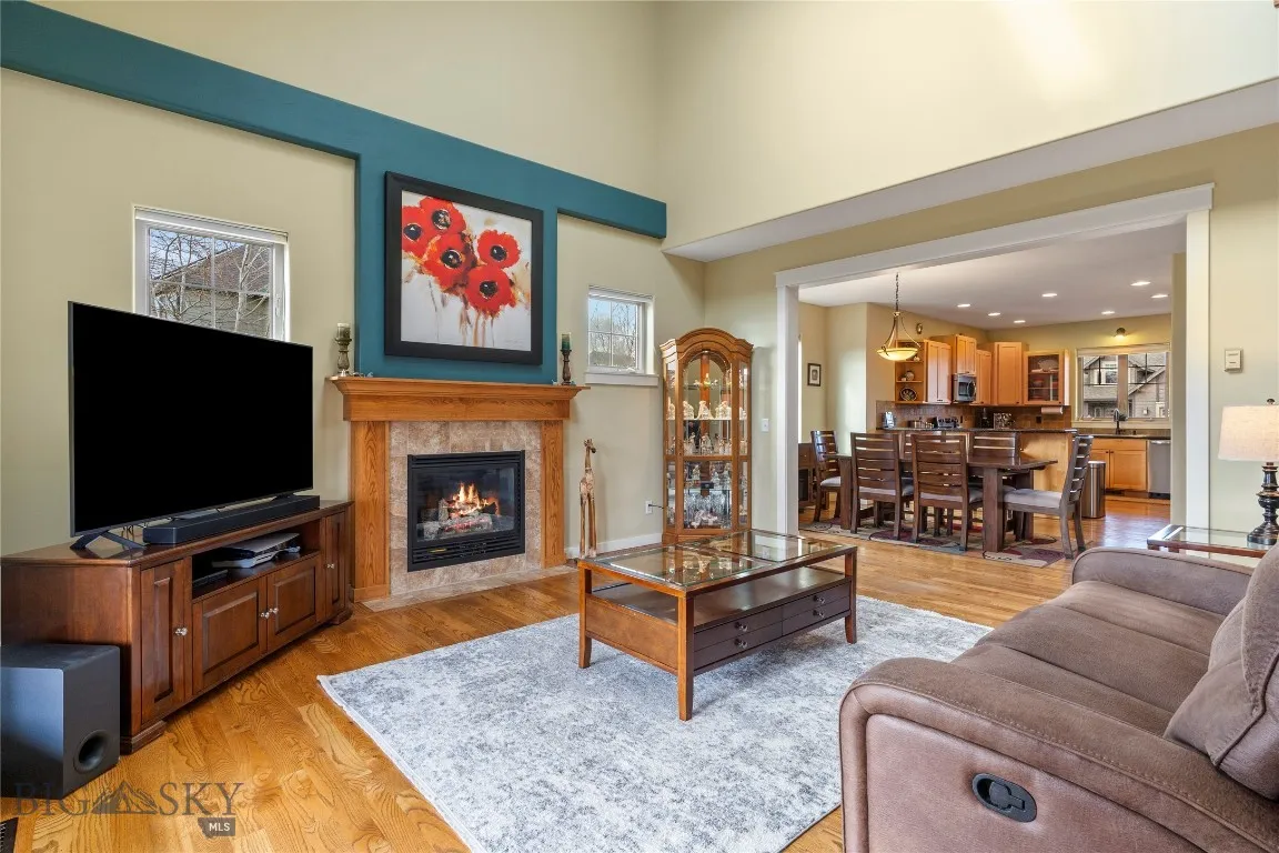Gas fireplace in living room