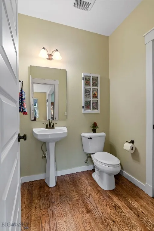 Half bath off of living spaces