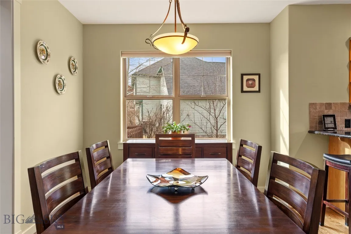 Ample dining space