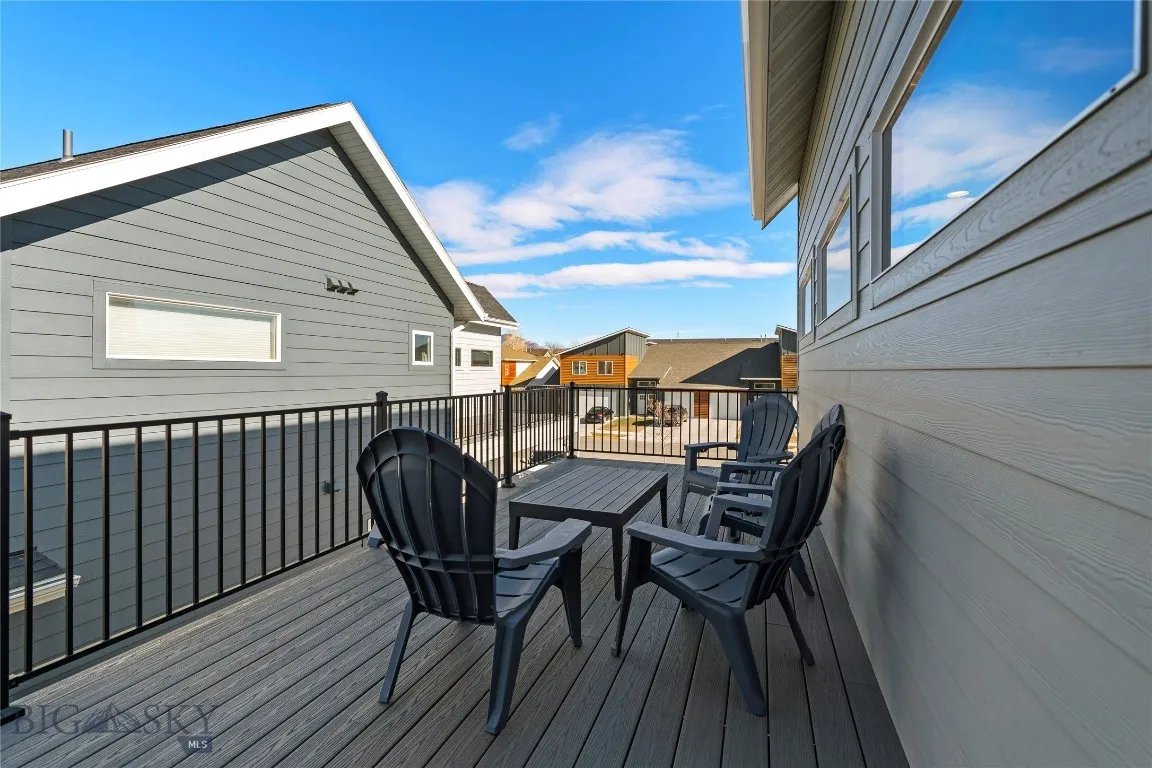 North facing shaded deck