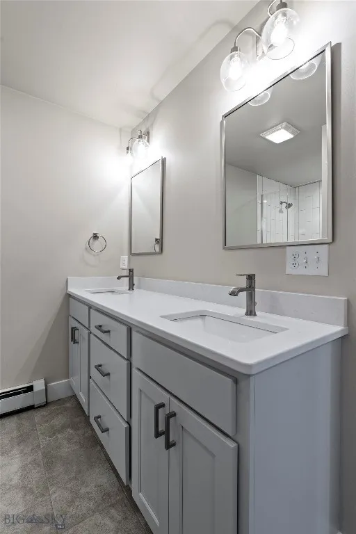 Primary bath dual vanities