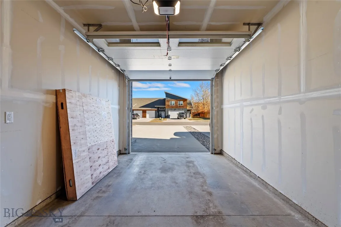 Single car garage with opener