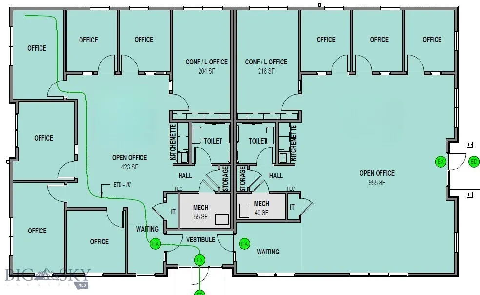 Floorplan, 104 on the left side
