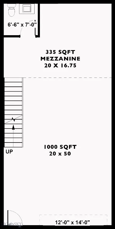 EB 12 staircase is located on left side of garage.