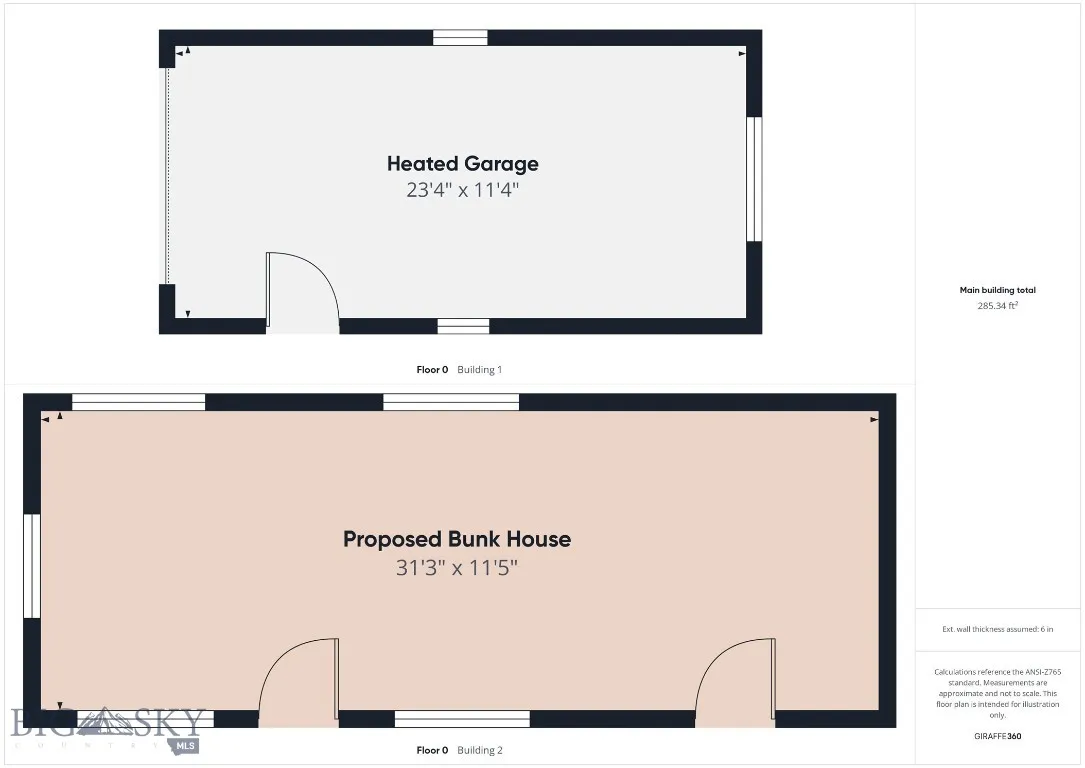 Garage and Bunk House Floor Plans