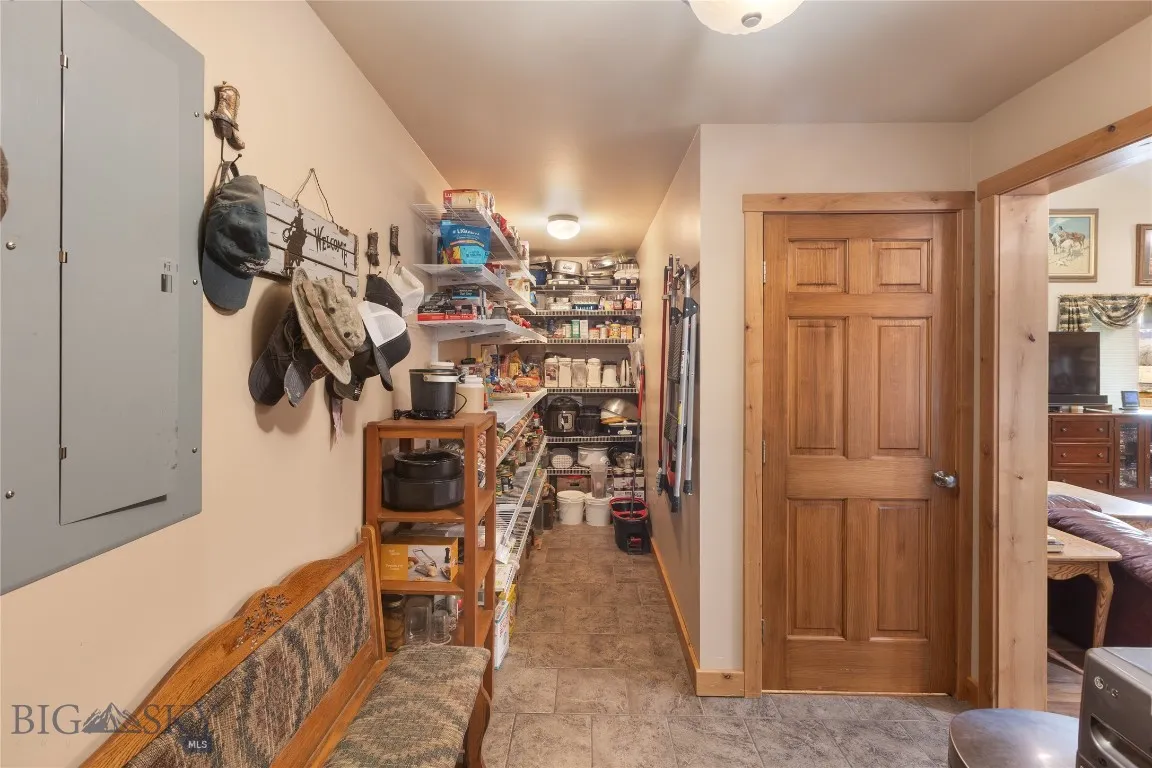 pantry, door going to basement