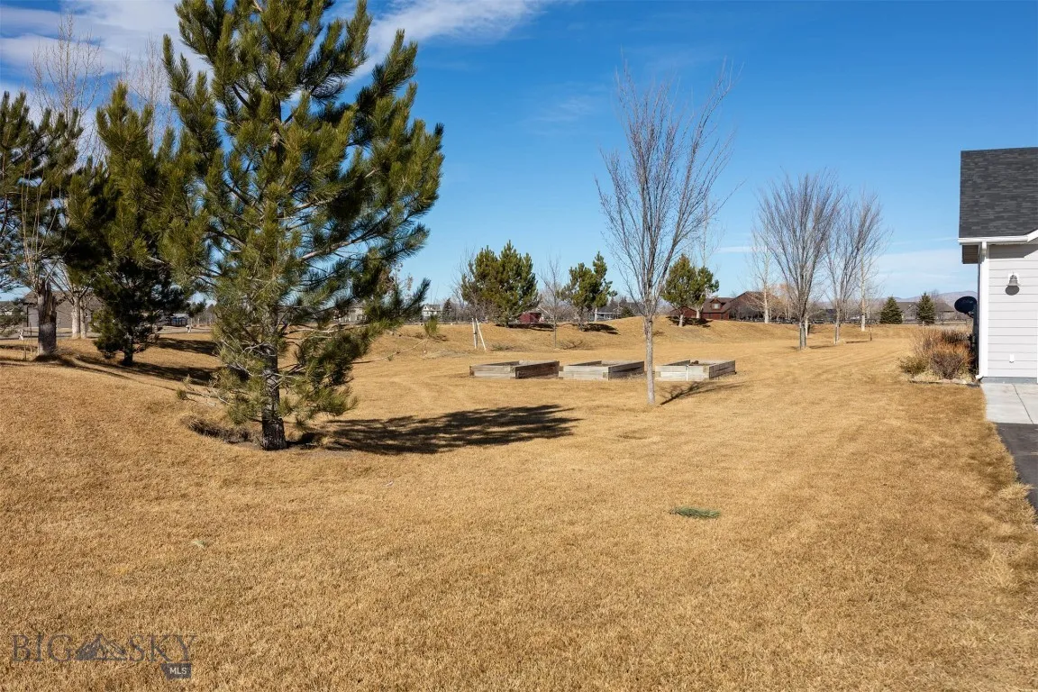 Irrigated yard and landscaping.