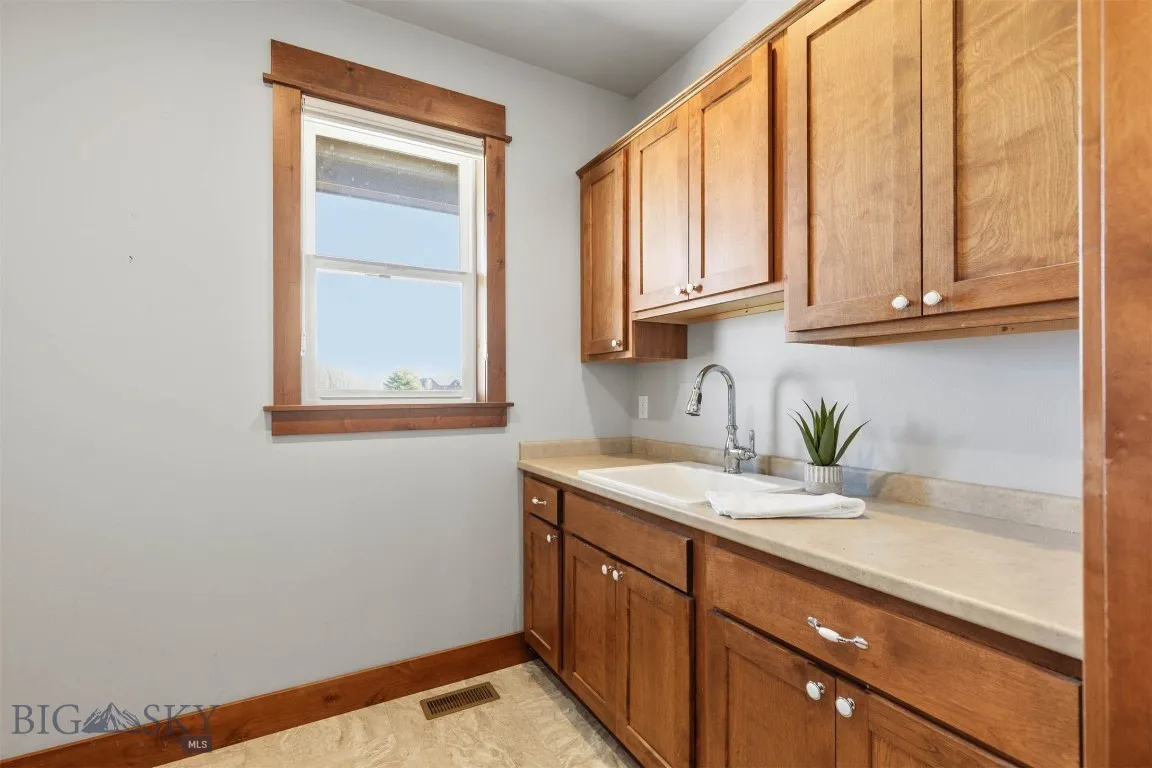 Bright laundry (washer and dryer not included)