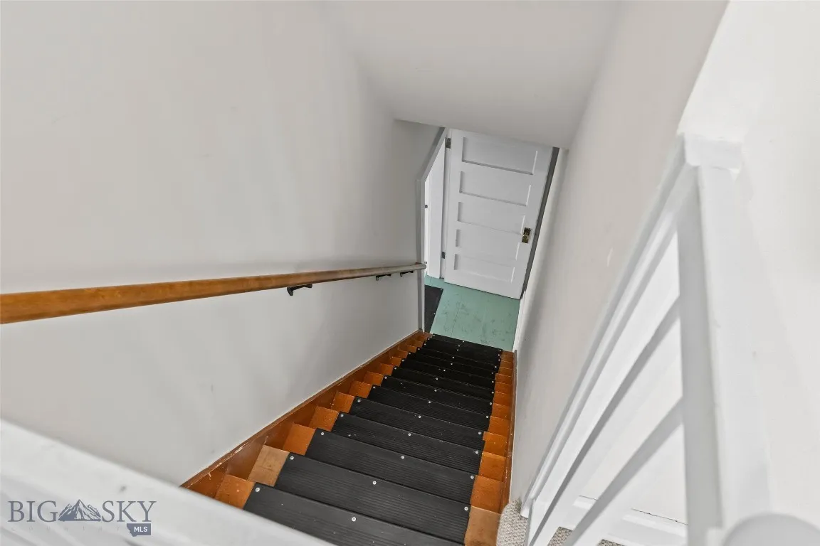Back staircase from the kitchen