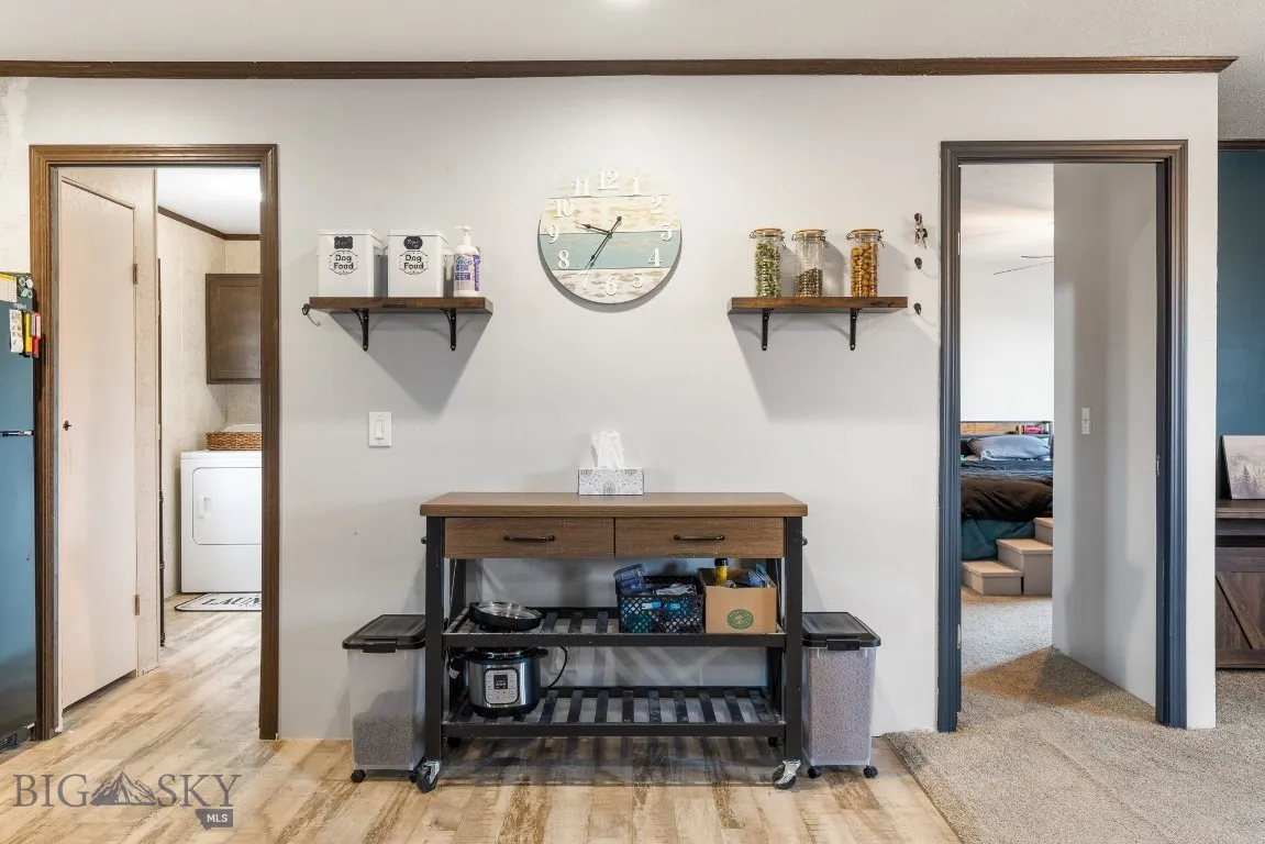 Livingroom looking toward Bedroom 1 and laundry/mudroom