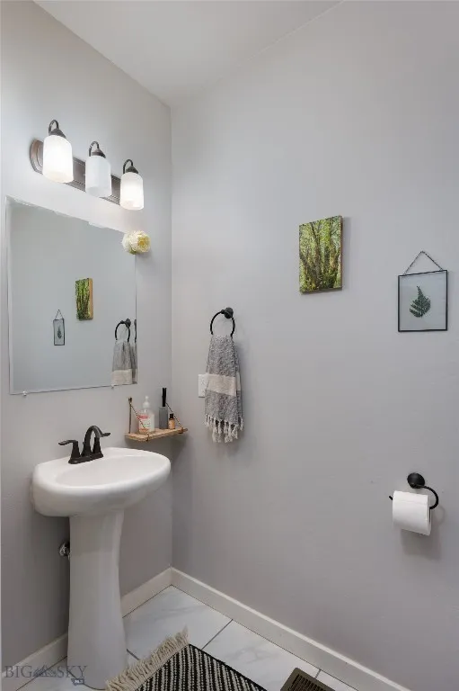 Main floor powder room