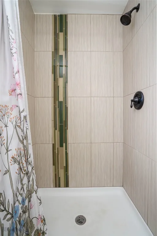 Tiled shower