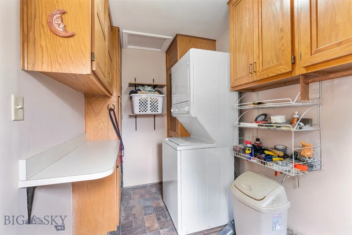 Laundry area with storage