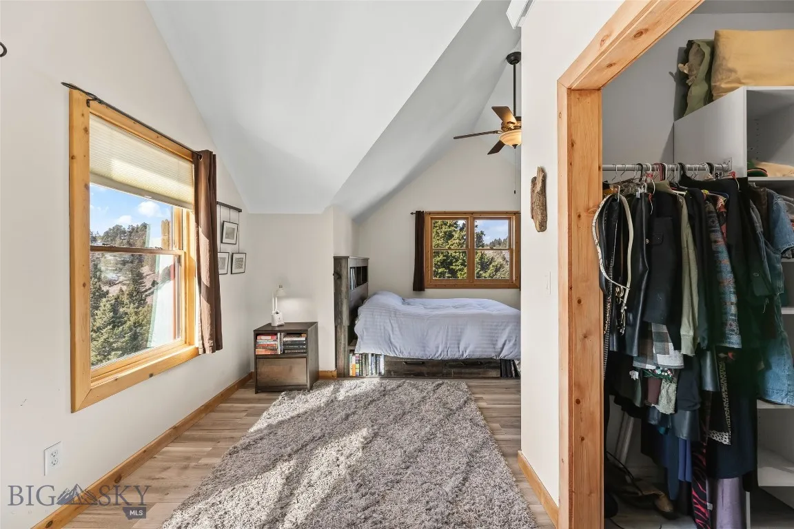 Master suite with walk in closet