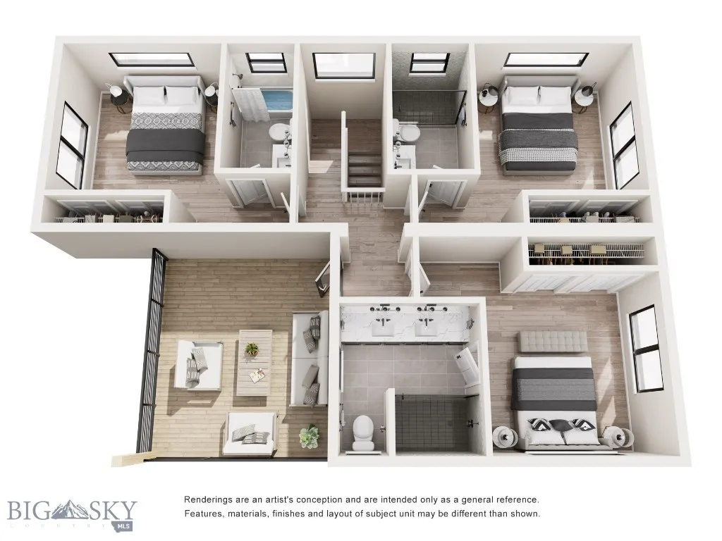 Second Floor 3D Floorplans