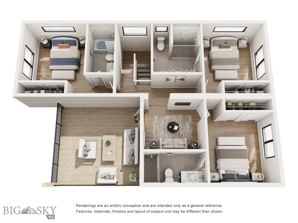Second Floor 3D Floorplans
