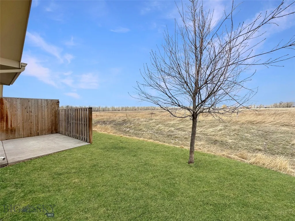 Privacy fenced patio