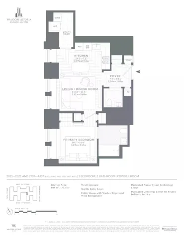 303 Park Avenue 2221, New York City, New York 10022, 1 Bedroom Bedrooms, 3 Rooms Rooms,2 BathroomsBathrooms,Residential Lease,For Rent,Park,RLS20073203