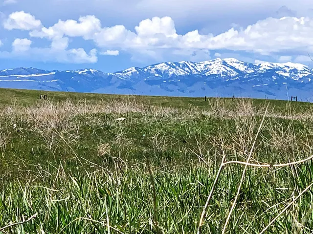 View of mountain background featuring rural landscape