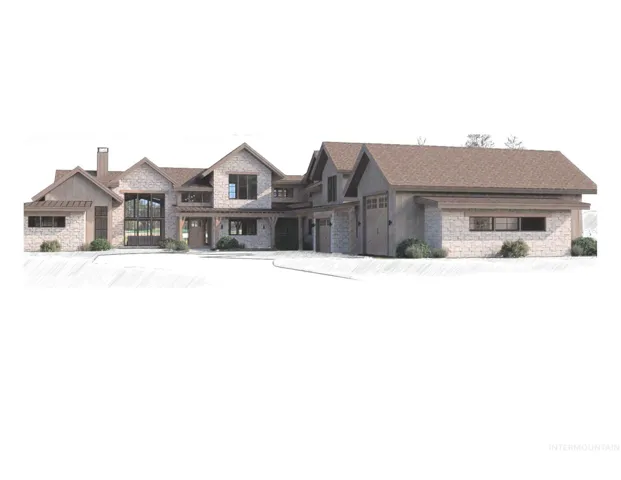 Architectural Rendering. Illustrating the exterior facade of the property