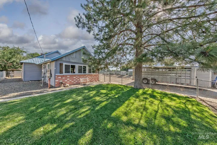 View of fenced yard