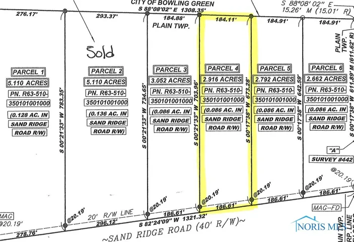 0 Sand Ridge Road Lot 4, Bowling Green, Ohio 43402, ,Land,For Sale,Sand Ridge,6095895