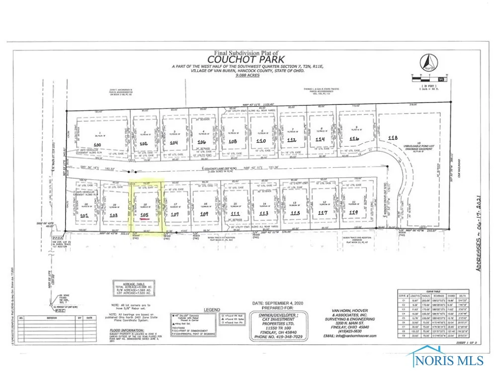 105 Couchot Lane, Van Buren, Ohio 45889, ,Land,For Sale,Couchot,6120925